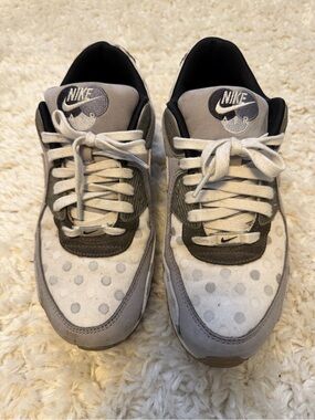 Nike Grey and White Polka Dot Air Sneakers